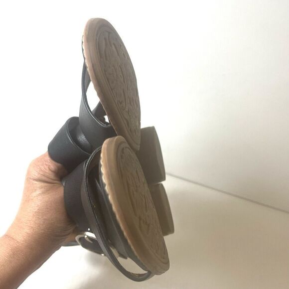 Sofft Womens 10 M Heel Sandals Faux Leather Black Comfort Casual Sling Back Open - Picture 7 of 11